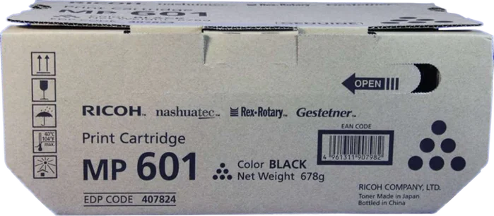 Ricoh Tóner Negro MP 601 (407824) con Bote de Tóner Residual Ricoh Tóner Negro MP 601 (407824) con Bote de Tóner Residual