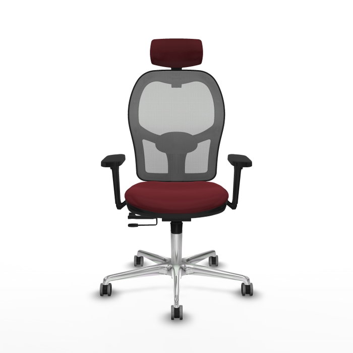 PIQUERAS Y CRESPO Silla de oficina Jorquera Sincro/Traslack Granate y Gris PIQUERAS Y CRESPO Silla de oficina Jorquera Sincro/Traslack Granate y Gris