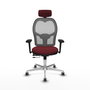 PIQUERAS Y CRESPO Silla de oficina Jorquera Sincro/Traslack Granate y Gris