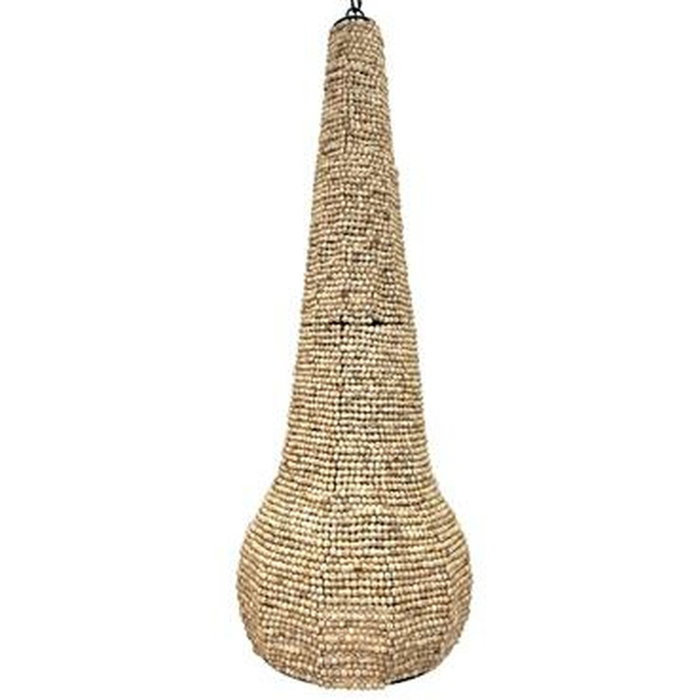 DKD Home Decor Lámpara de Techo de Madera y Metal con Bolas Naturales