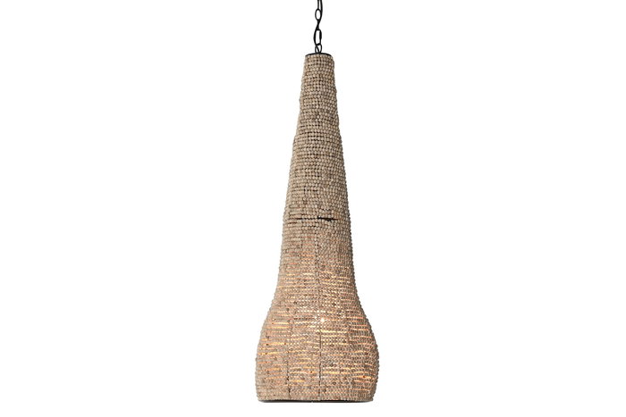 DKD Home Decor Lámpara de Techo Balines Natural 36.5 x 174.5 x 36.5 cm DKD Home Decor Lámpara de Techo Balines Natural 36.5 x 174.5 x 36.5 cm