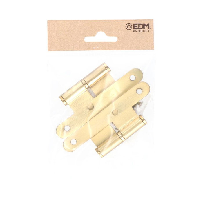 Edm Pernio sin remate pn04 izquierda 100x58mm latón satinado Edm Pernio sin remate pn04 izquierda 100x58mm latón satinado