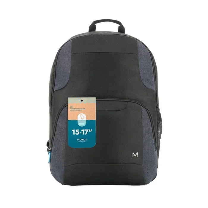 Mobilis The One Basic - Mochila 43.2 cm (17") Poliéster Negro/Marina, 25L, Resistente al Agua, Unisex