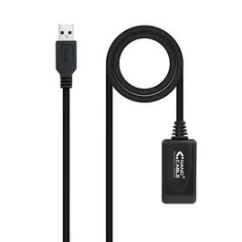 Nano Cable 10.01.0311 Cable USB 3.0 Prolongador con Amplificador, Macho-Hembra, 5m, Negro