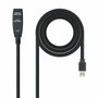 Nanocable Cable USB 3.0 Prolongador con Amplificador, Tipo A Macho a A Hembra, 5m, Negro