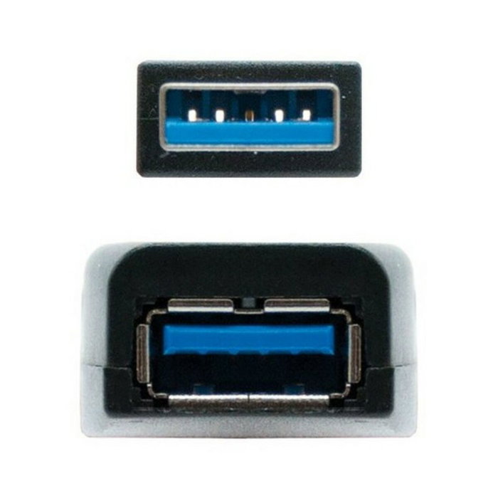 Nanocable Cable USB 3.0 Prolongador con Amplificador, Tipo A Macho a A Hembra, 5m, Negro