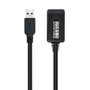 Nanocable Cable USB 3.0 Prolongador con Amplificador, Tipo A Macho a A Hembra, 5m, Negro