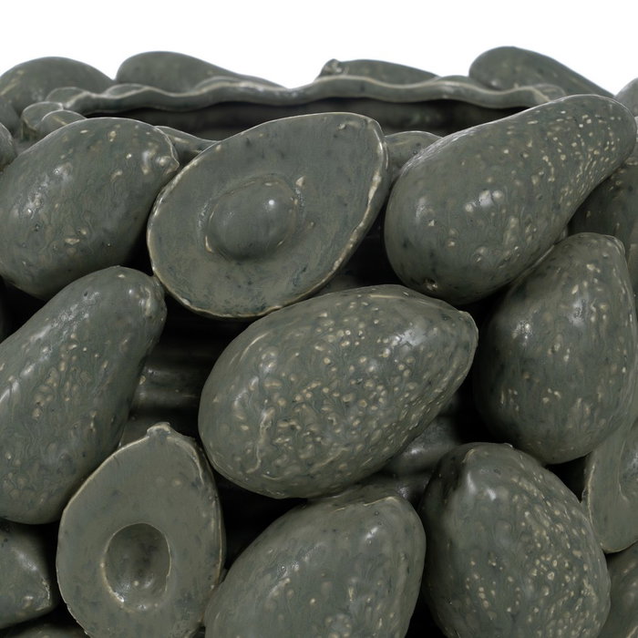 Jarrón Verde Cerámica Decoración 31,50 X 31,50 X 23 cm