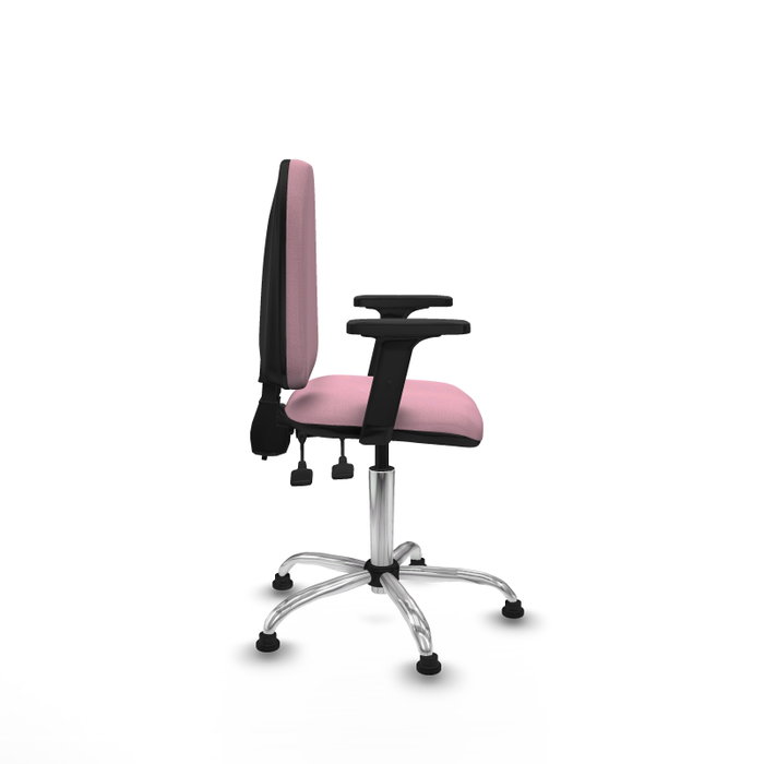 PIQUERAS Y CRESPO Silla de oficina Aýna Rosa con Brazos 2D y Base Cromada PIQUERAS Y CRESPO Silla de oficina Aýna Rosa con Brazos 2D y Base Cromada