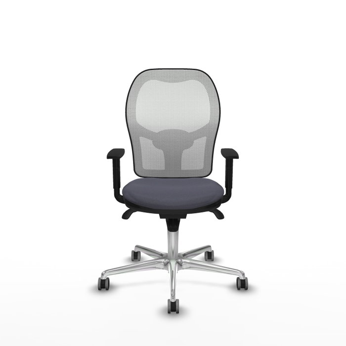 PIQUERAS Y CRESPO Silla de oficina Jorquera con mecanismo Sincro, Gris y Blanca
