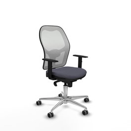 PIQUERAS Y CRESPO Silla de oficina Jorquera con mecanismo Sincro, Gris y Blanca