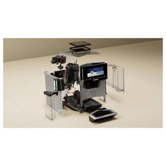 Siemens EQ.900 TQ903DZ3 Cafetera Superautomática con Molinillo de Cerámica, Espumador de Leche, 19 bares, 2.3 L, 1500 W, Negro y Acero Inoxidable