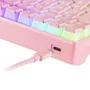 Teclado Gaming Mecánico Mars Gaming MKULTRAPBES Premium/ Rosa