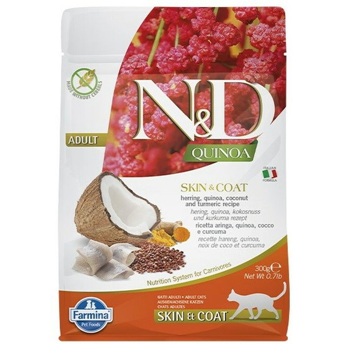 Farmina N&D Quinoa Skin & Coat Arenque y Coco 300g