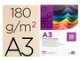 Liderpapel Cartulina A3 180g/m2 Crema Paquete de 100 Hojas