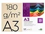 Liderpapel Cartulina A3 180g/m2 Crema Paquete de 100 Hojas