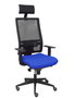 PIQUERAS Y CRESPO Silla Horna con mecanismo Sincro, asiento Azul y respaldo Negro