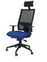 PIQUERAS Y CRESPO Silla Horna con mecanismo Sincro, asiento Azul y respaldo Negro