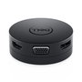 Dell DA300 Adaptador USB-C Móvil 6 en 1 con HDMI 2.0 4K 60Hz, VGA, DisplayPort, RJ-45 Ethernet, USB-A y USB-C, 10 Gbps, Negro, para PC y Mac