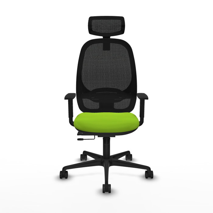 PIQUERAS Y CRESPO Silla de oficina Cilanco Sincro/Traslack Pistacho y Negro