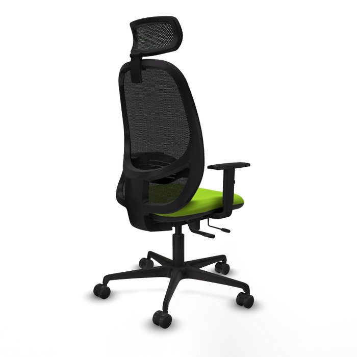 PIQUERAS Y CRESPO Silla de oficina Cilanco Sincro/Traslack Pistacho y Negro