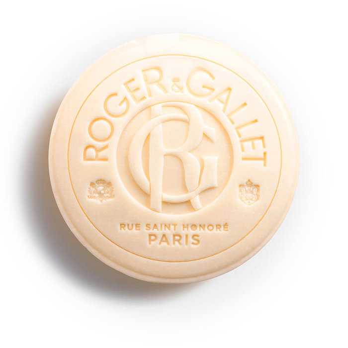 Roger & Gallet Jabón Perfumado Néroli 100 g, Notas Florales de Flor del Naranjo, Pastilla Redonda Iconica para Baño