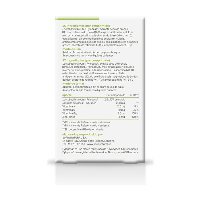 Soria Natural Probicobacter 21 comprimidos