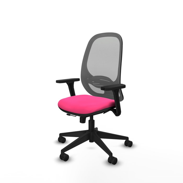 PIQUERAS Y CRESPO Silla de oficina Cilanco Rosa y Gris con Mecanismo Sincro/Traslack PIQUERAS Y CRESPO Silla de oficina Cilanco Rosa y Gris con Mecanismo Sincro/Traslack