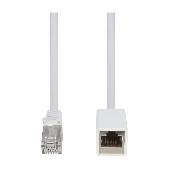 LogiLink Cable de extensión patch premium Cat.6A, 3 m, blanco