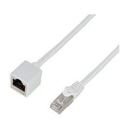 LogiLink Cable de extensión patch premium Cat.6A, 3 m, blanco