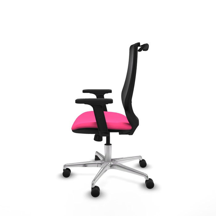 PIQUERAS Y CRESPO Silla de oficina Mardos Rosa y Negro con Mecanismo Sincro PIQUERAS Y CRESPO Silla de oficina Mardos Rosa y Negro con Mecanismo Sincro