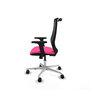 PIQUERAS Y CRESPO Silla de oficina Mardos Rosa y Negro con Mecanismo Sincro