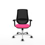 PIQUERAS Y CRESPO Silla de oficina Mardos Rosa y Negro con Mecanismo Sincro