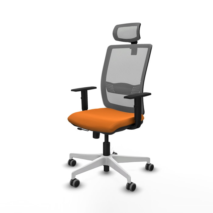 PIQUERAS Y CRESPO Silla de oficina Haches Naranja y Gris