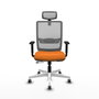 PIQUERAS Y CRESPO Silla de oficina Haches Naranja y Gris