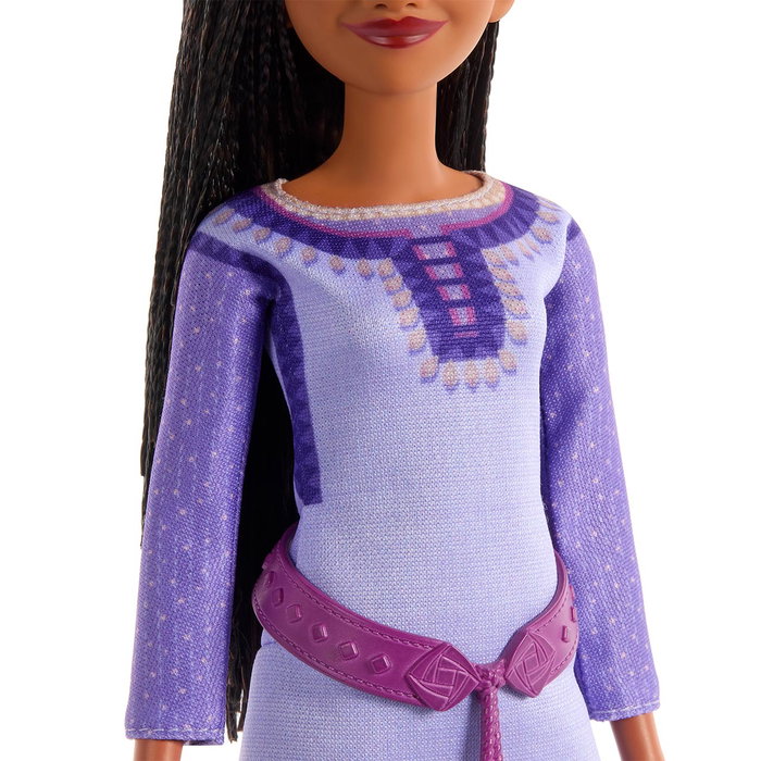 Mattel Hpx23 Muñeca Asha Disney Wish con Vestido y Zapatos Intercambiables, Inspirada en la Película