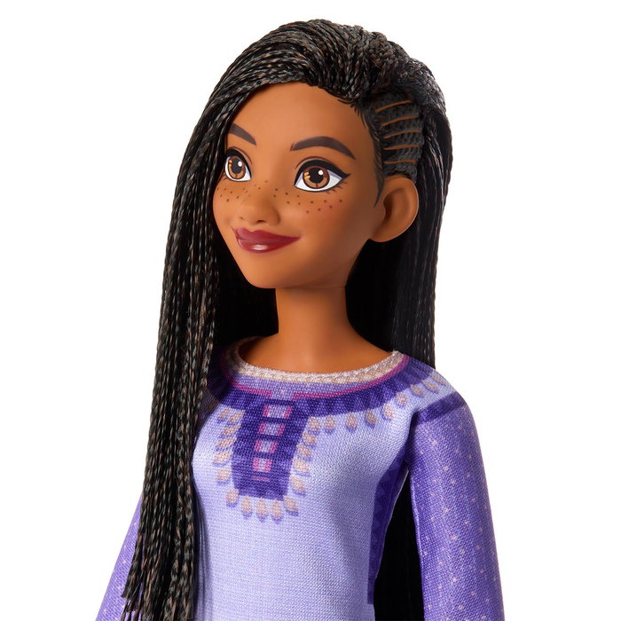 Mattel Hpx23 Muñeca Asha Disney Wish con Vestido y Zapatos Intercambiables, Inspirada en la Película