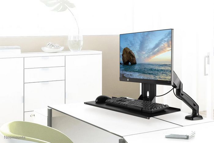 Neomounts KEYB-V200BLACK Soporte para Teclado y Ratón VESA Hasta 32", Soporta 2kg, VESA 75x75/100x100, Negro