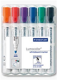Staedtler Set de 6 Rotuladores para Pizarra Blanca Multicolor Punta de 2 mm