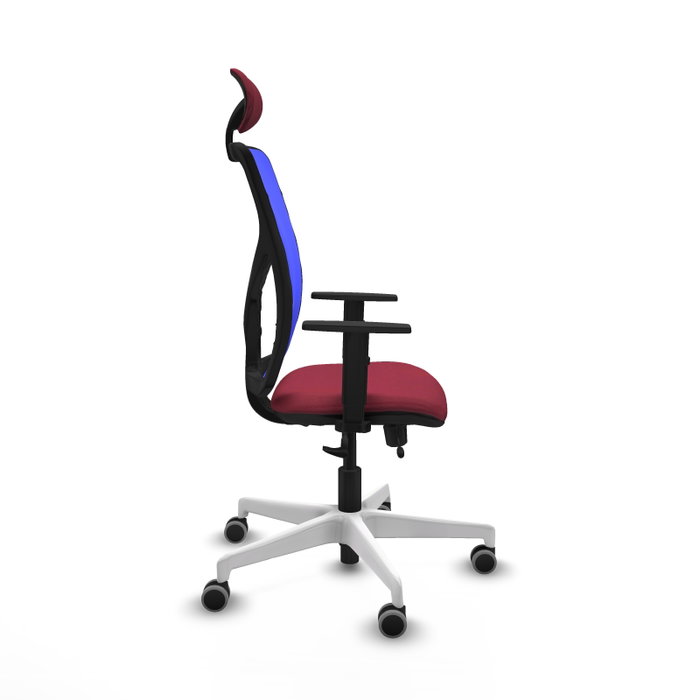 PIQUERAS Y CRESPO Silla de oficina Motilla con mecanismo Sincro/Traslack, Granate y Azul PIQUERAS Y CRESPO Silla de oficina Motilla con mecanismo Sincro/Traslack, Granate y Azul