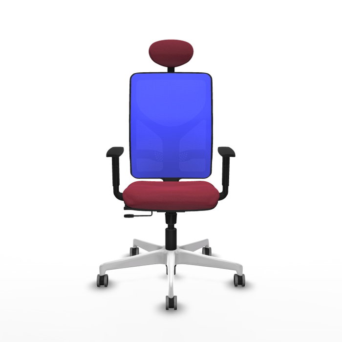 PIQUERAS Y CRESPO Silla de oficina Motilla con mecanismo Sincro/Traslack, Granate y Azul PIQUERAS Y CRESPO Silla de oficina Motilla con mecanismo Sincro/Traslack, Granate y Azul