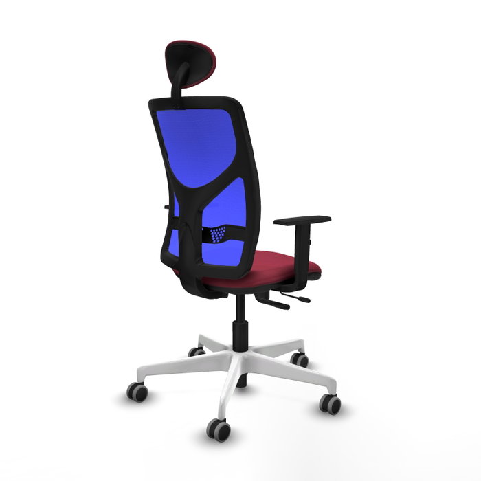 PIQUERAS Y CRESPO Silla de oficina Motilla con mecanismo Sincro/Traslack, Granate y Azul PIQUERAS Y CRESPO Silla de oficina Motilla con mecanismo Sincro/Traslack, Granate y Azul