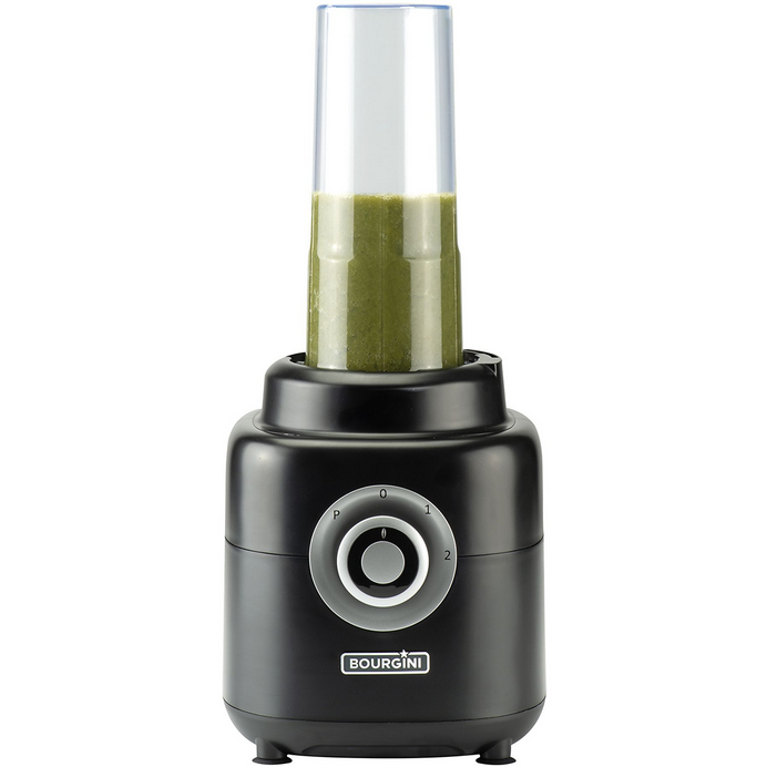 Bourgini Powerblender Licuadora de Vaso 1.7 L, 1000W, 4 Programas, Pica Hielo, con Jarra de Cristal y Botella Deportiva 750ml