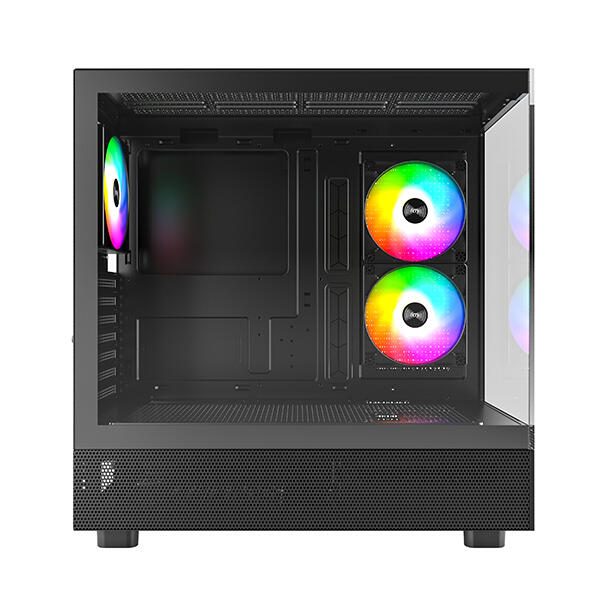 Montech XR - Torre para PC ATX, Micro ATX, Mini-ITX Negro con Iluminación, Filtro Antipolvo, Ventiladores 2x120mm y Soporte para Gráficas hasta 42 cm