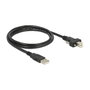 DeLOCK Cable USB 2.0 de 1 m, USB A a USB B con tornillos, Negro