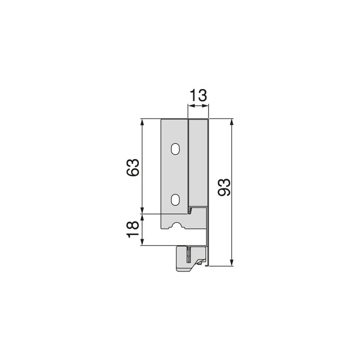 Emuca Kit para cajón Vertex 93mm de altura y 450mm de profundidad, Gris antracita