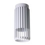 Cristalrecord Foco 1 Elemento Sahara Arenado, GU10, 10W (Bombilla No Incluida), Cilíndrico Aluminio, IP20, Blanco, Ø6x14 cm