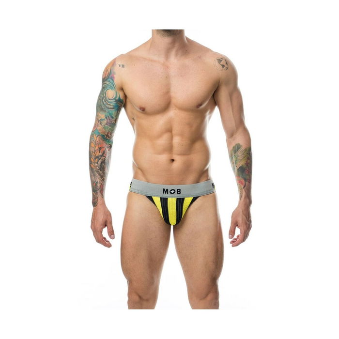 Tanga Mob Eroticwear Amarillo Negro S