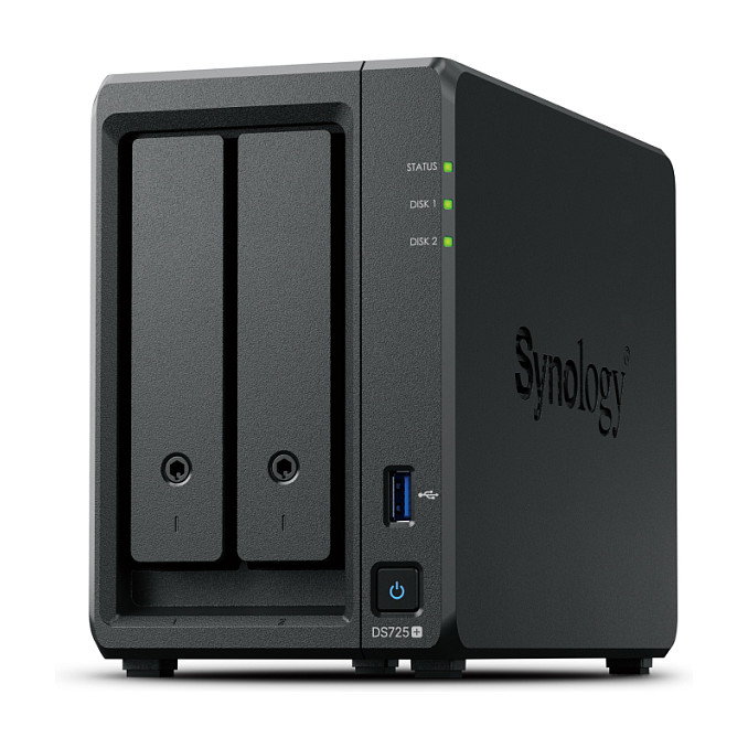 Synology DiskStation DS725+ NAS de 2 bahías con AMD Ryzen y 4 GB RAM Synology DiskStation DS725+ NAS de 2 bahías con AMD Ryzen y 4 GB RAM