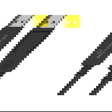 MediaRange Cable DisplayPort MRCS248 2.1, 2 m, 40 Gbps, 7680x4320 120Hz, Negro, para Conectar y Usar